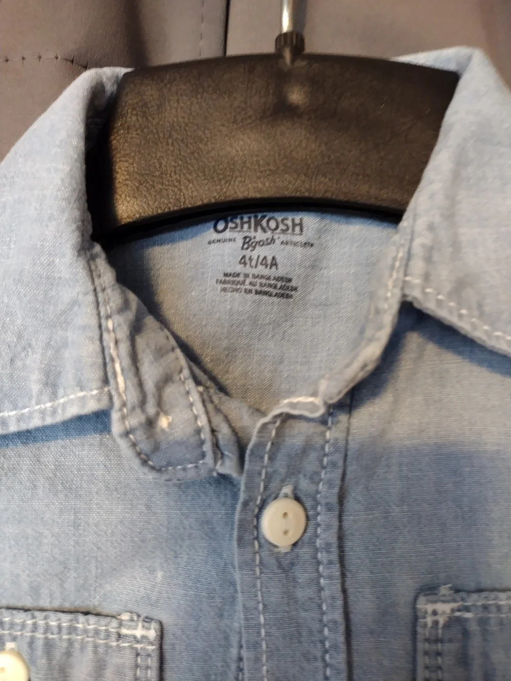 Light Wash Denim Button-Up Shirt